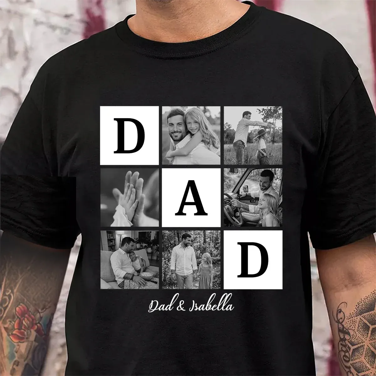 Custom Photo Personalized Shirt for Father's Day Gift - MyPhotoSocksAu