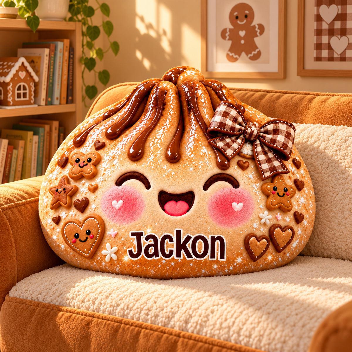 Custom Name Dumpling Squishy Pillow, Christmas Birthday Gift For Kids • Sweetie World - Personalized Shaped Pillow - MyPhotoSocksAu