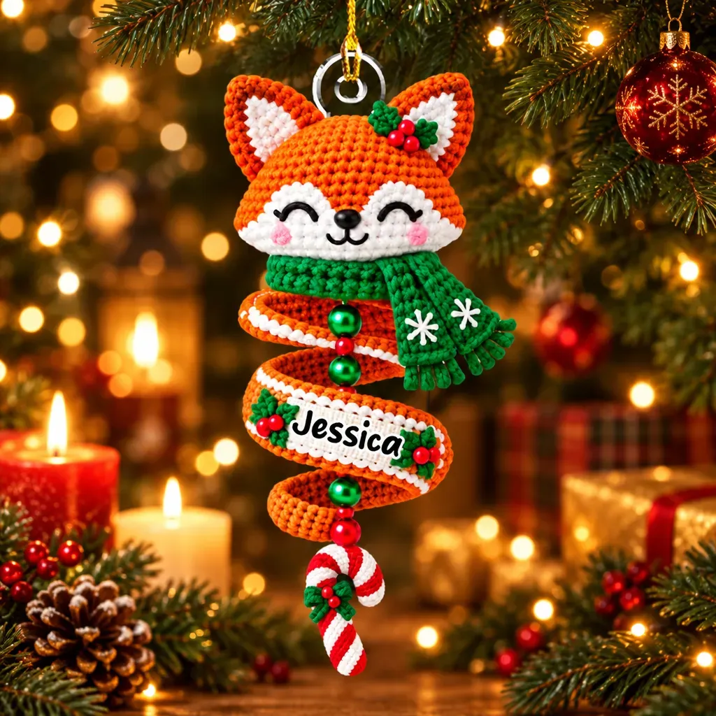 Custom Family Ornament, Christmas Gift for Family Members •  Merry Little Miracle - Personalized Acrylic Ornament - MyPhotoSocksAu