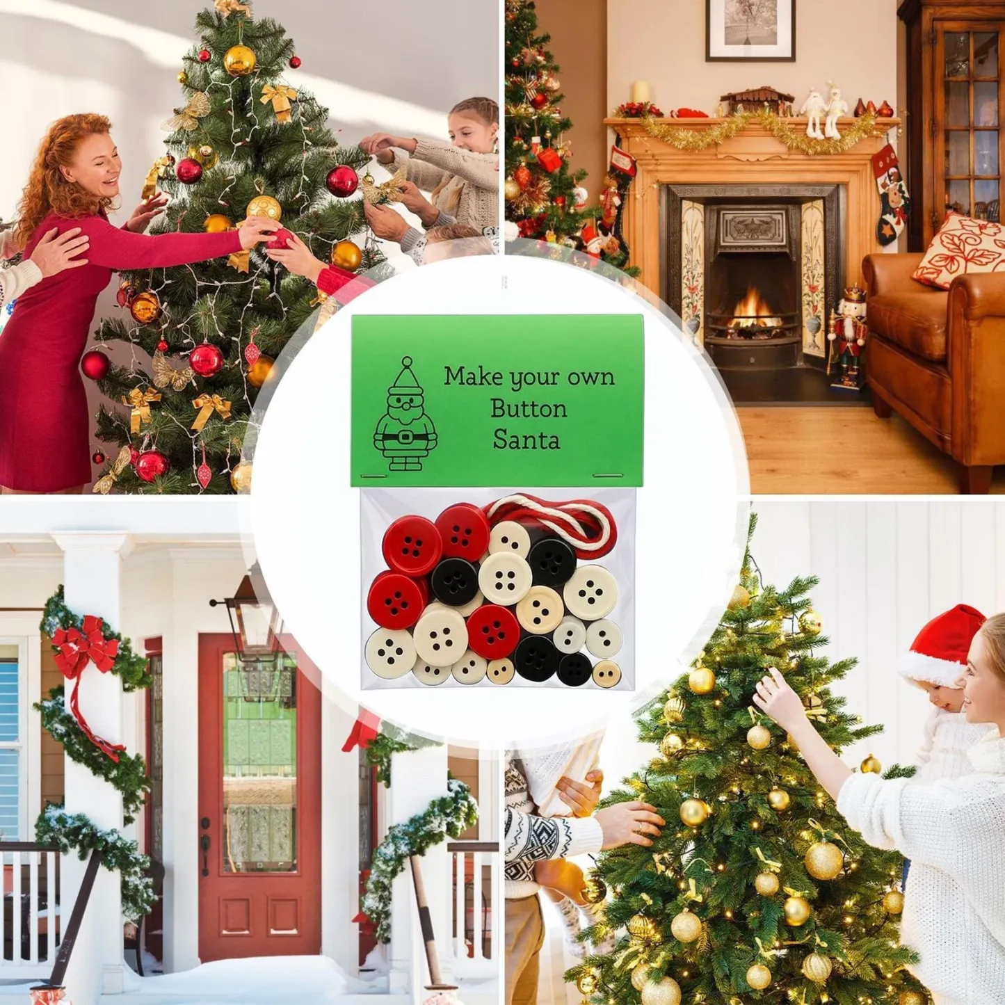 Create Your Own Button Snowman – Fun DIY Christmas Ornament Kit for Family Craft Time & Holiday Décor - MyPhotoSocksAu