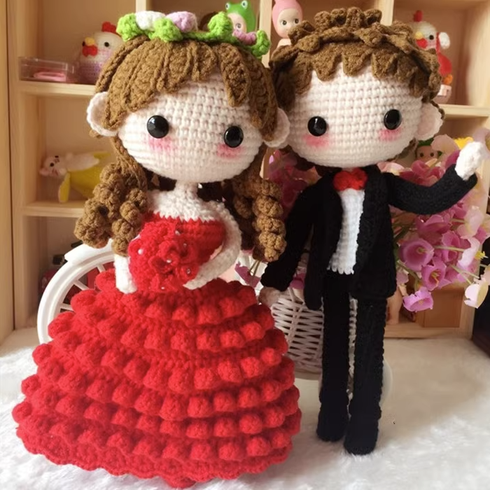 Custom Crochet Doll Personalized 1 Person Full Body Custom Couple Gift - My Photo Socks AU