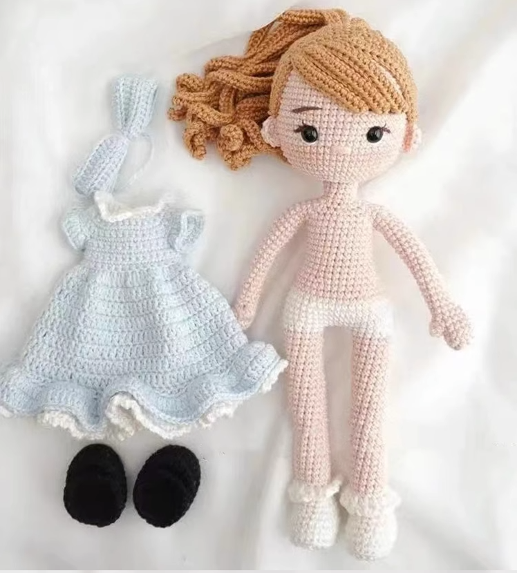 Custom Crochet Doll 1 Person Full Body Personalized Sister Gift - My Photo Socks AU