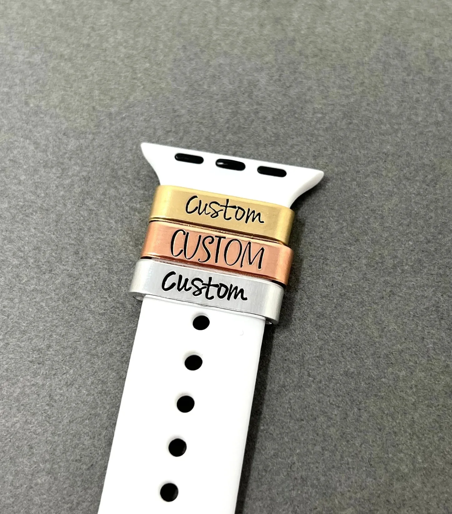 Personalized Watch Band Charm, Smart Watch Charm, Hand Stamped Personalized Gift, Nurse Week Graduation Gift Name - MyPhotoSocksAu