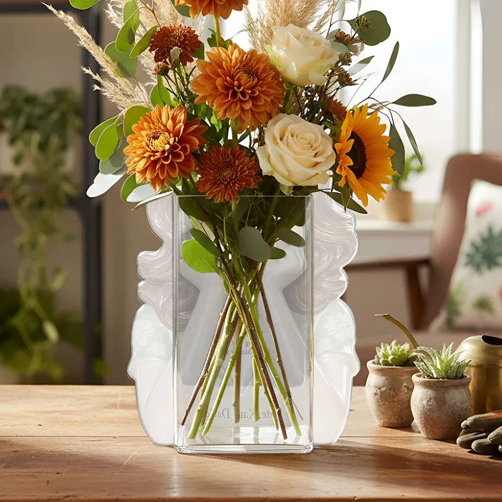 Thank You For Helping Me Grow - Personalized Mother Acrylic Pot - MyPhotoSocksAu