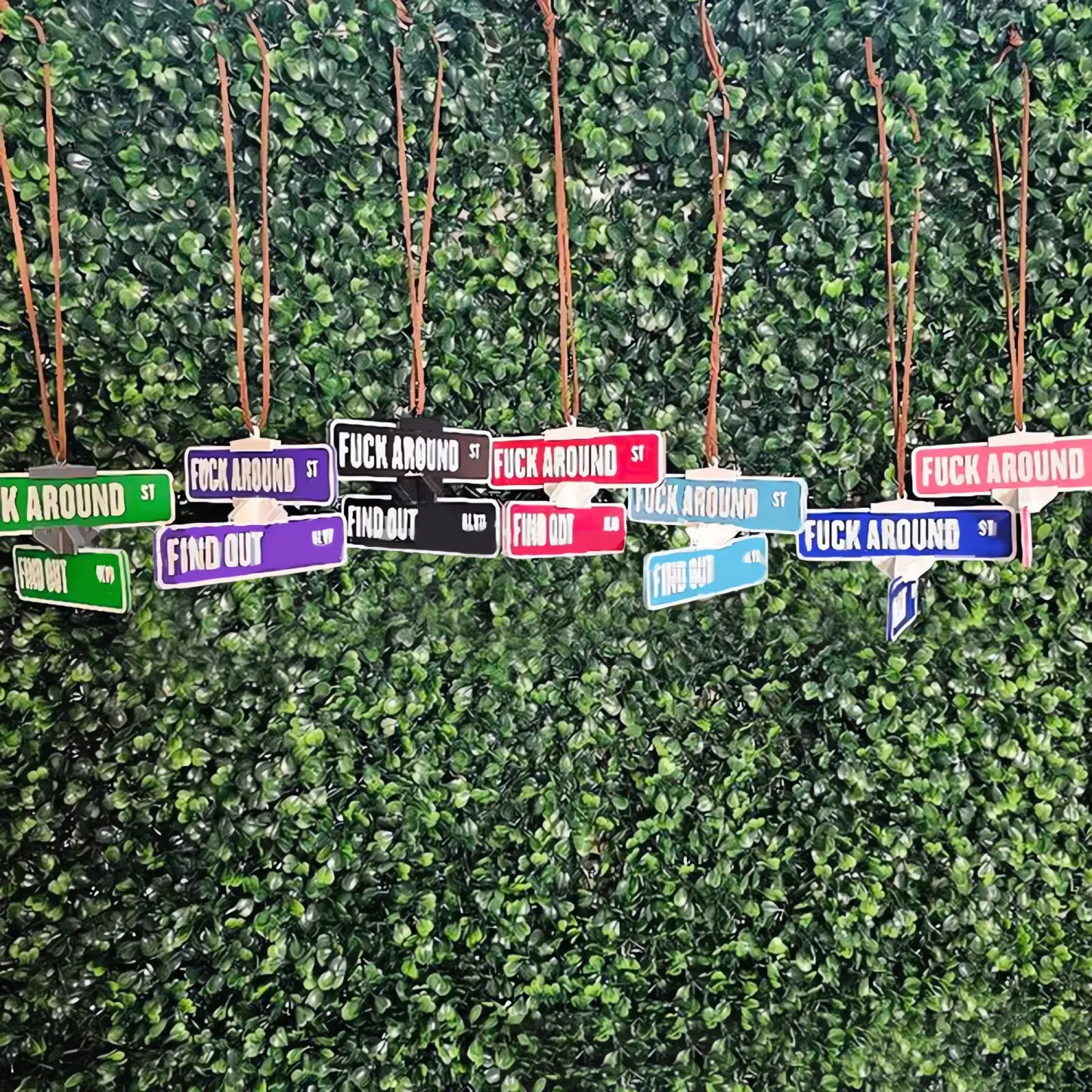 Fuck Around and Find Out Street Sign Hanger 3D Printed Funny Street Warning Sign Decoration - MyPhotoSocksAu