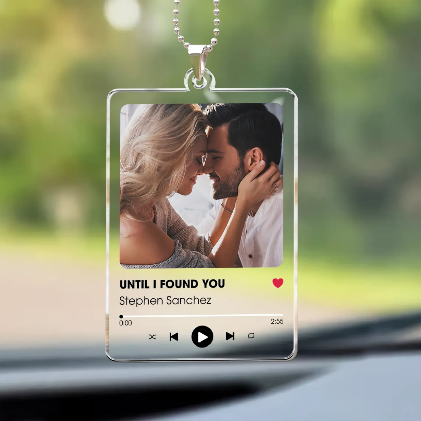 Personalized Photo Rear View Mirror Accessory Favorite Song Title - MyPhotoSocksAu