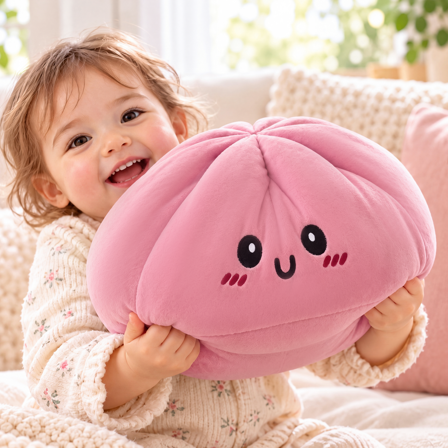 Rainbow Dumpling Plush Pillow for Kids – Cute Squishy Gift for Birthday, Easter & Christmas - MyPhotoSocksAu
