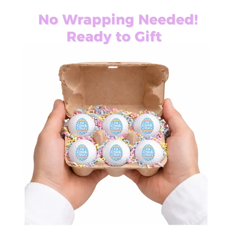 Easter Golf Ball Gift Set-6 Pack Golf Balls in Egg Carton | Funny Easter Golf Gift I Golfer Easter Basket Stuffer | Unique Golf Gift for Men Women - MyPhotoSocksAu