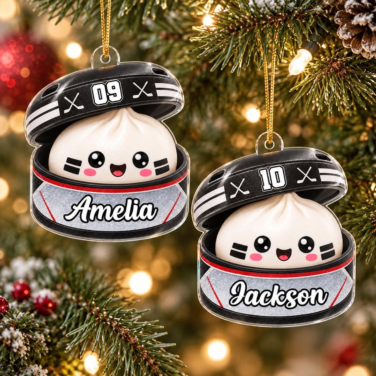 Custom Ball Games Dumpling Squishy Style - Personalized Acrylic Ornament - Christmas Gift for Daughter, Son, Grandkids - MyPhotoSocksAu