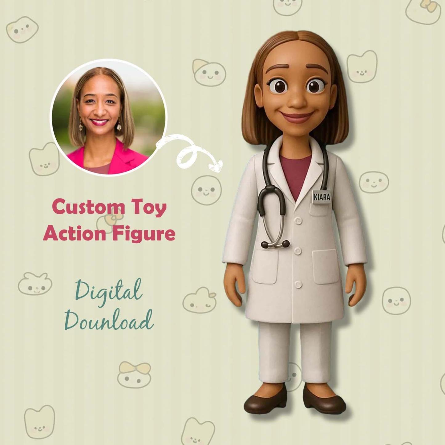 Custom Action Figure Personalized Character Figurine from Ai Photo 3D Printed Birthday Gifts for Her - MyFaceUnderwearAU