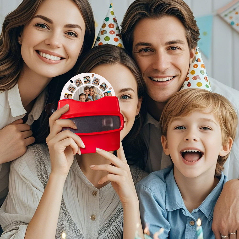 Custom 3D Viewfinder and Reel Personalized Text and Photo Viewer with Your Own Photos Happy Time Record - MyFaceUnderwearAU