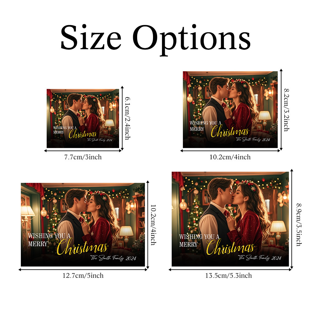 Christmas Fridge Magnet with Photo Christmas Card Magnets Unique Christmas Gift Personalized Photo Fridge Magnets Christmas Gift for Her Him - MyFaceUnderwearAU