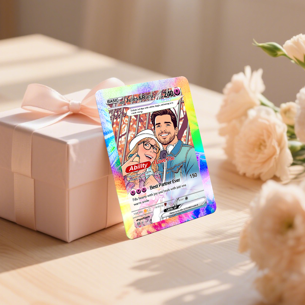 Custom Card Personalised Trading Card Gift For Him/Her or Couples. Unique Magnet Replica Cards. Birthdays, Anniversary Day