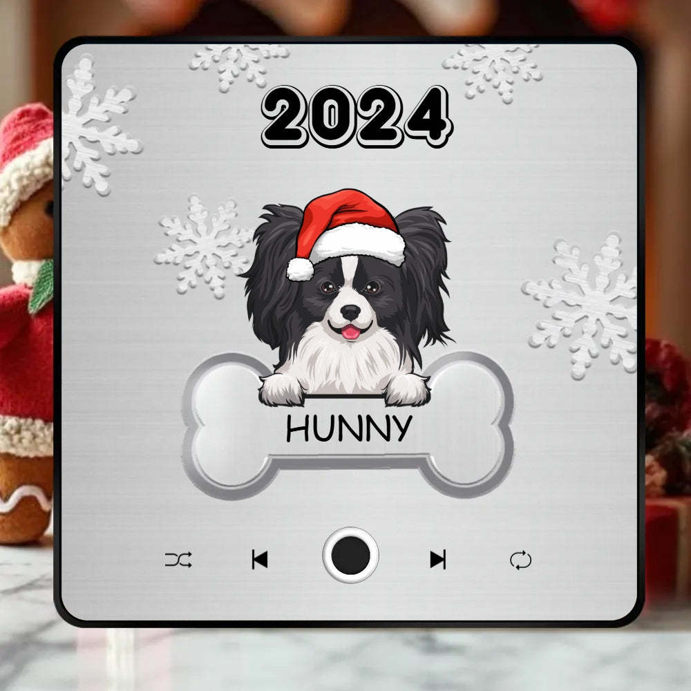 Personalized Music Fridge Magnet Custom Pet Dog Merry Christmas Custom