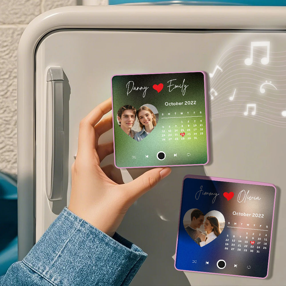 Custom Photo and Name Album Music Fridge Magnet Christmas Gifts Custom Phone Spotify Music Fridge Magnet Pro