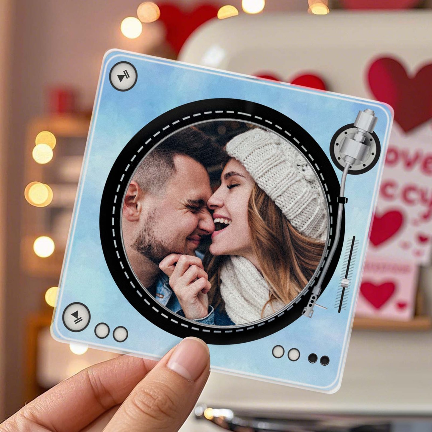 Custom Rotating Double Layer Acrylic Nfc Fridge Magnets With  Photos And Songs Magnetic Fridge Magnets - MyFaceUnderwearAU