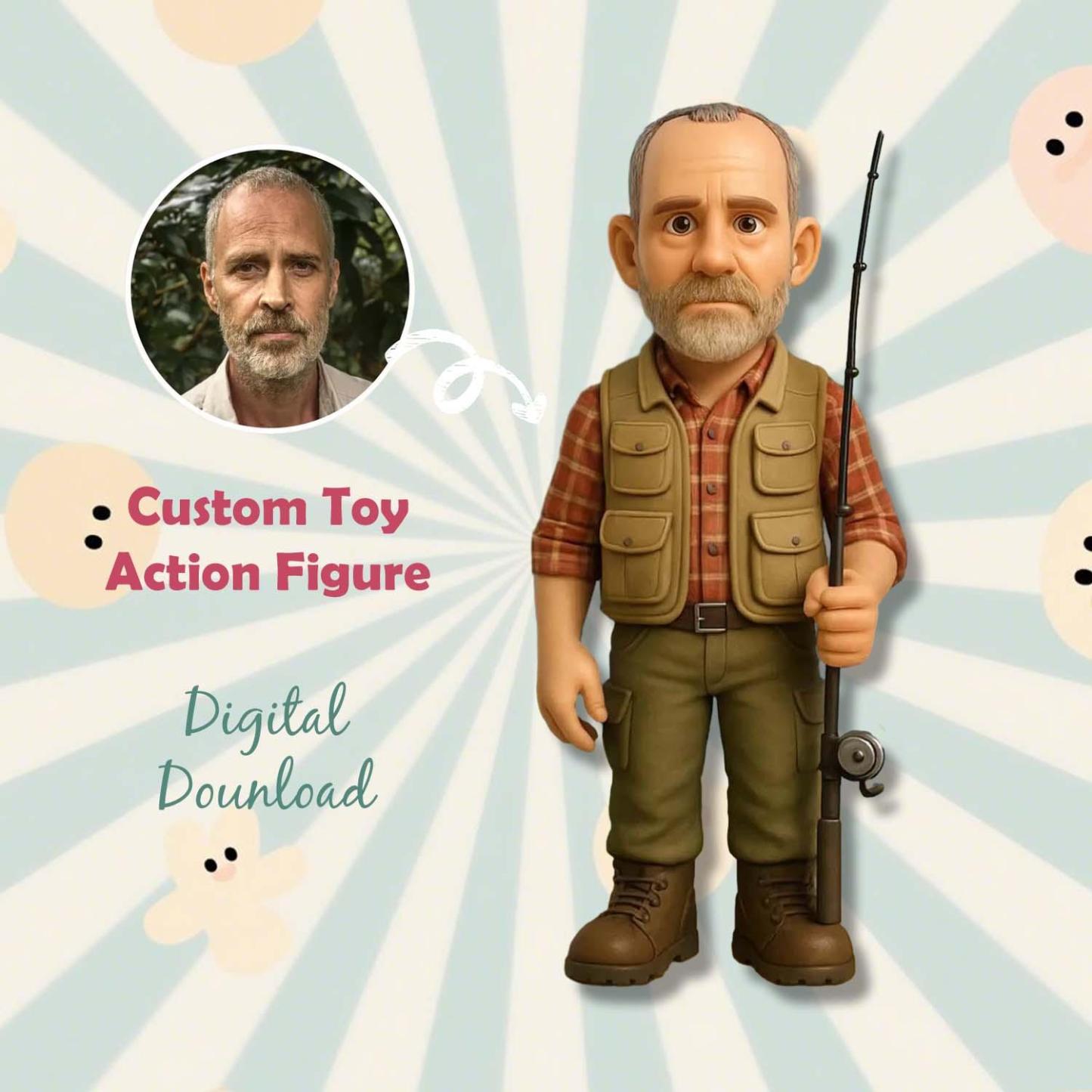 Custom Action Figure Personalized Character Figurine from Ai Photo 3D Printed Birthday Gifts for Her - MyFaceUnderwearAU