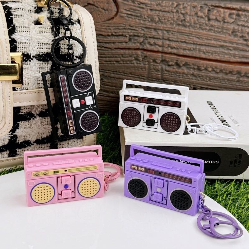 Mini Retro Classic Tape Recorder Keychain Nostalgic Old-Style Multi-Color RecorderKeychain (Including Button Batteries) - MyFaceUnderwearAU