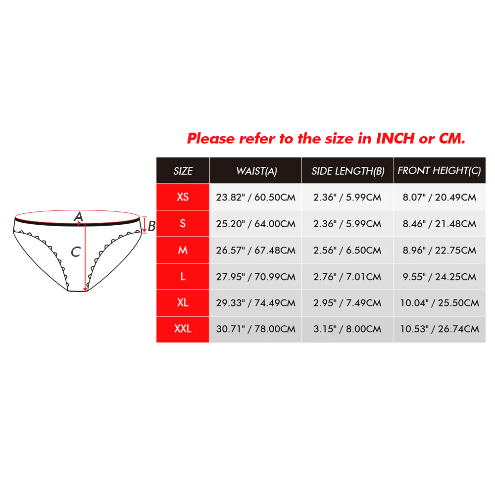 Custom Face Lips and Heart AR View Underwear for Her Personalised Thongs Valentine Gift - MyFaceUnderwearAU