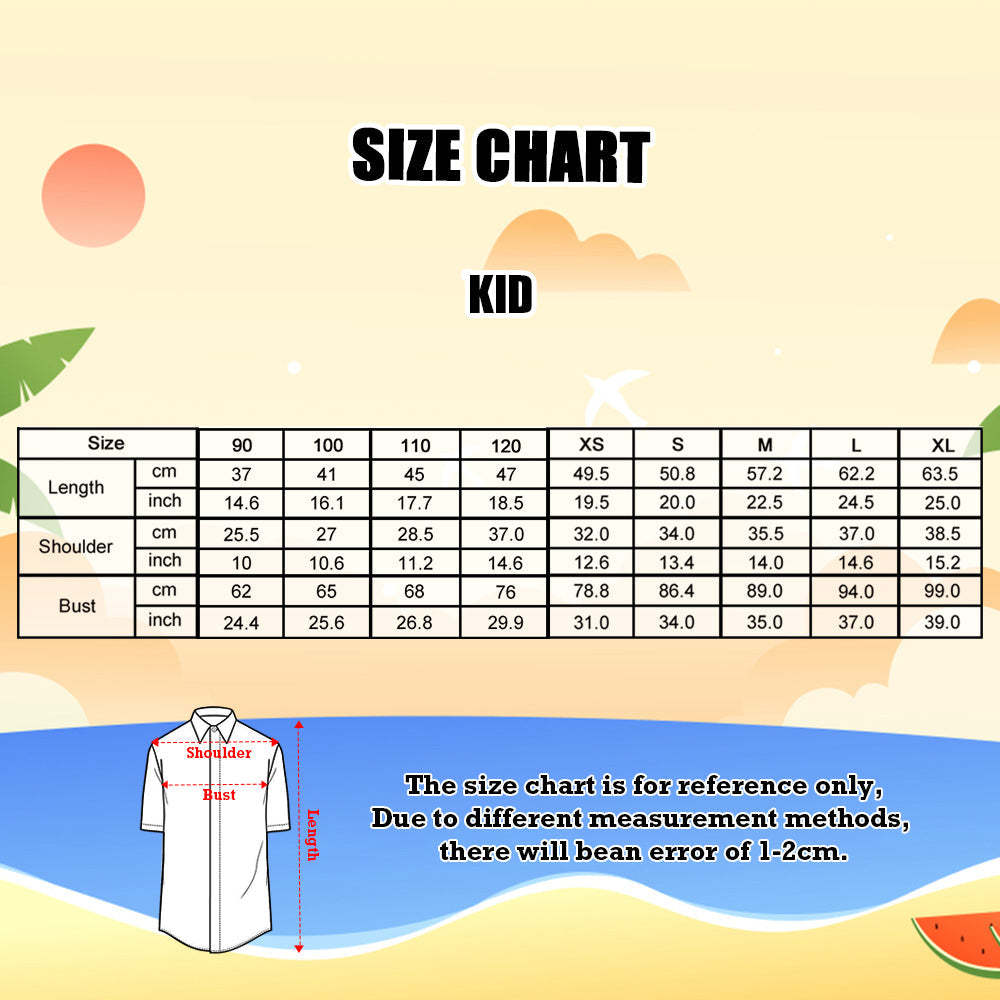 Personalized Face Hawaiian Shirt Summer Vacation Face Mash Shirt Kids Face Hawaiian Shirt - MyFaceUnderwearAU