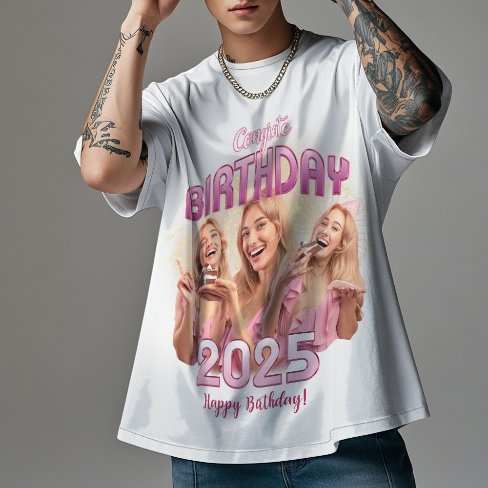 Custom Photo Vintage Retro Star T-Shirt Personalized Photo Tshirt Vintage Gift Idea - MyFaceUnderwearAU