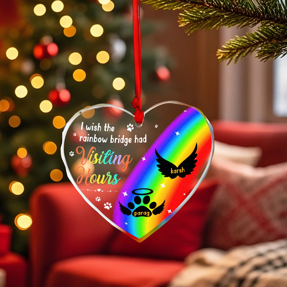 Thanks For Everything I Had A Great Time Memorial Personalized Custom Circle or Heart Glass Ornament Sympathy Gift For Pet Owners Pet Lovers - MyFaceUnderwearAU