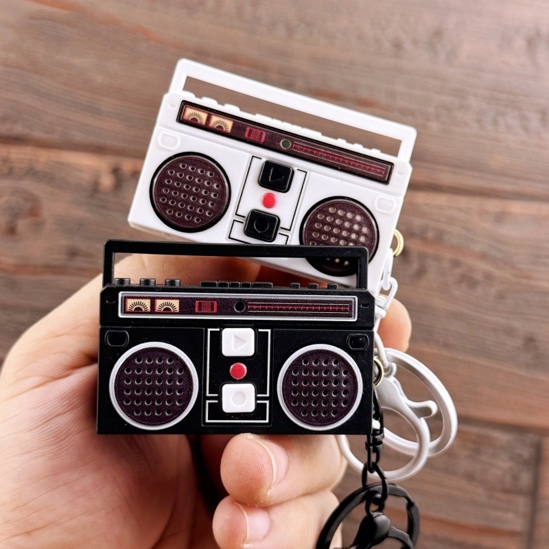 Mini Retro Classic Tape Recorder Keychain Nostalgic Old-Style Multi-Color RecorderKeychain (Including Button Batteries) - MyFaceUnderwearAU