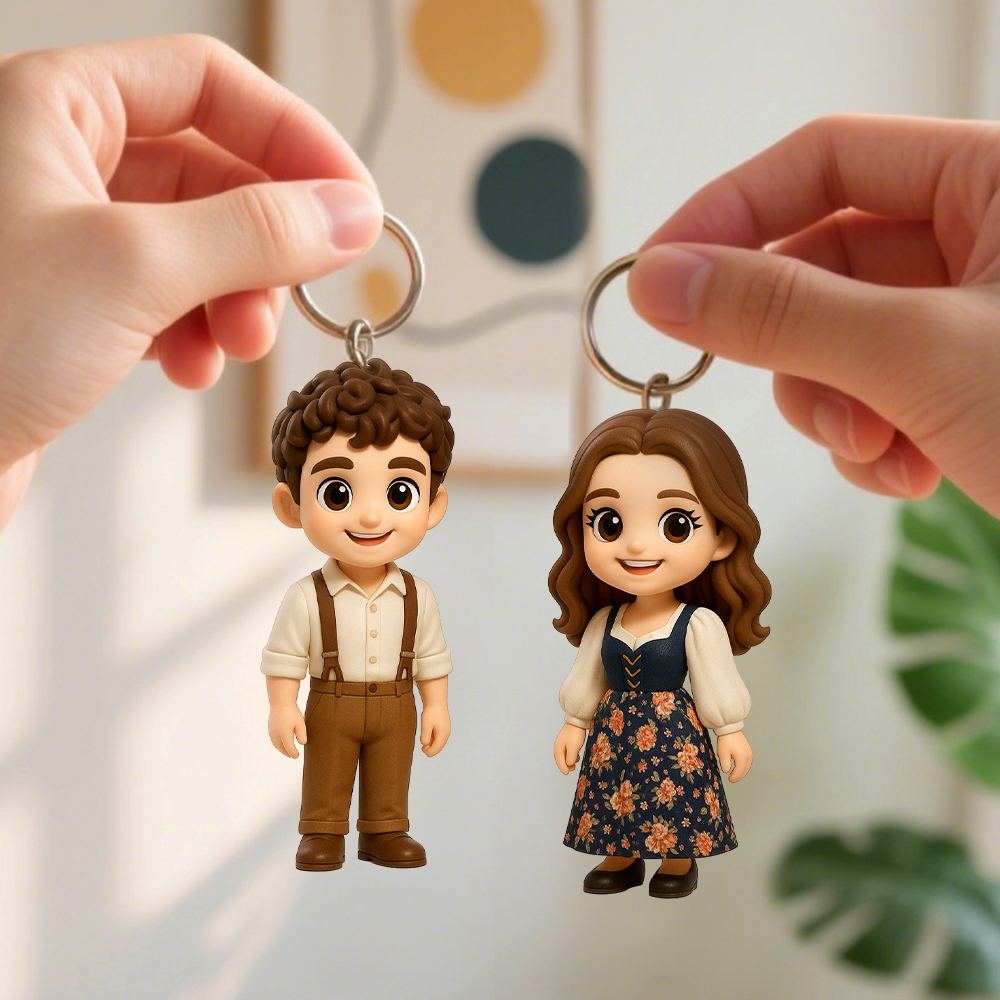 Turn Your Photo into a Custom 3D Keychain Cute Personalized Mini Figure