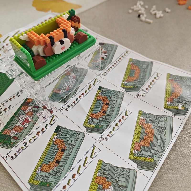 Children's Zoo Small Particle Building Blocks Toy Ornaments Model Gift Animal Building Blocks Blind Box Christmas Gifts for Family and Children - MyFaceUnderwearAU