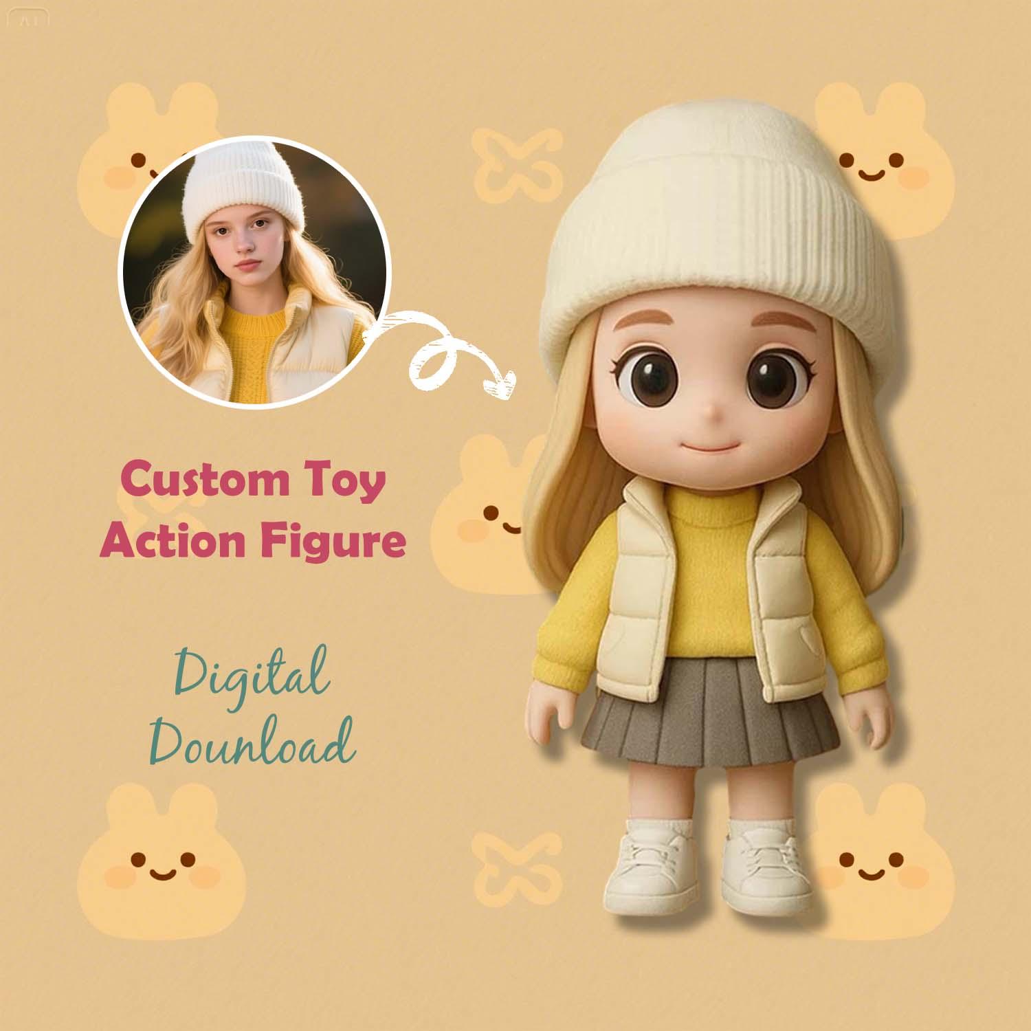 Custom 3D Toy Figure Mini Figures Personalization Photo Blind Box Gifts For Him - MyFaceUnderwearAU