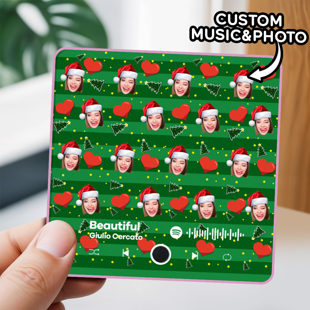 Custom Photo Album Music Fridge Magnet  Photo Music Fridge Personalized Phone Music Fridge Magnet Pro I Love
