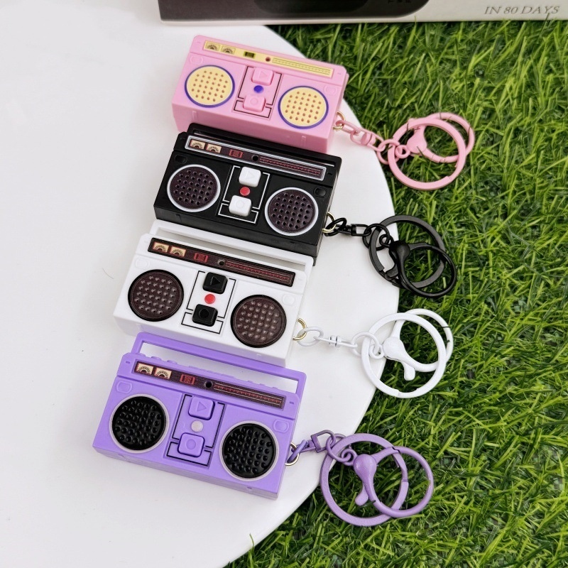 Mini Retro Classic Tape Recorder Keychain Nostalgic Old-Style Multi-Color RecorderKeychain (Including Button Batteries) - MyFaceUnderwearAU