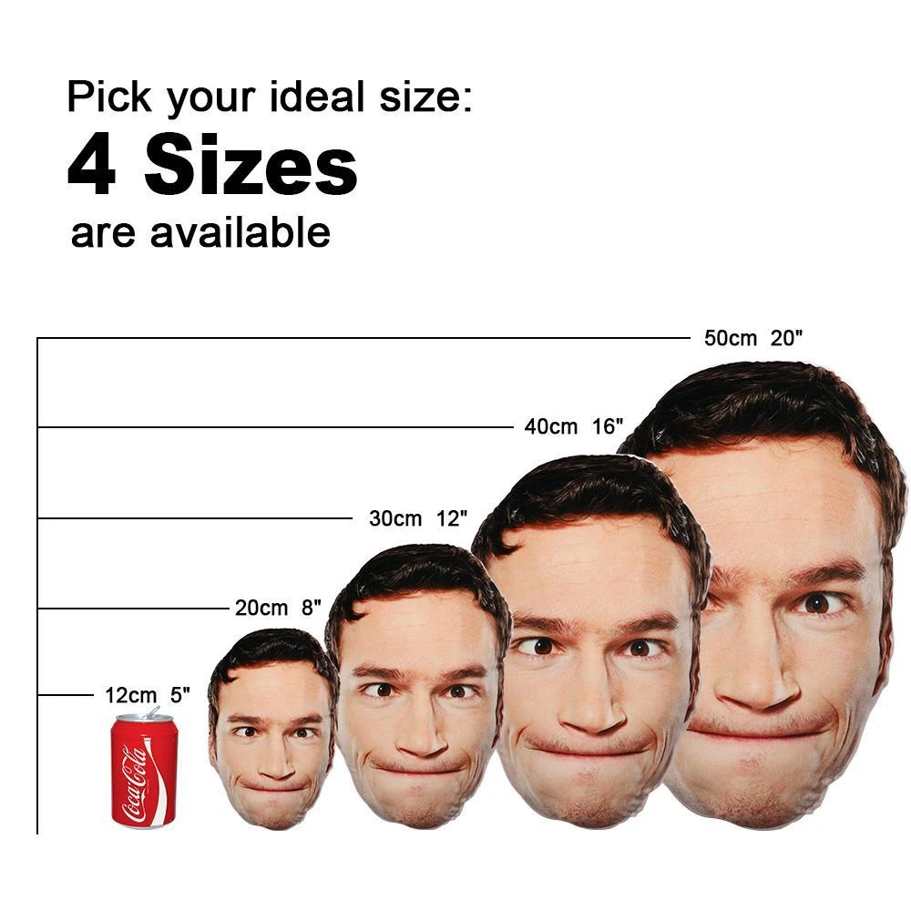 Custom Double Sided Mush Cush Big Face Pillow Funny Face Pillow - MyFaceUnderwearAU