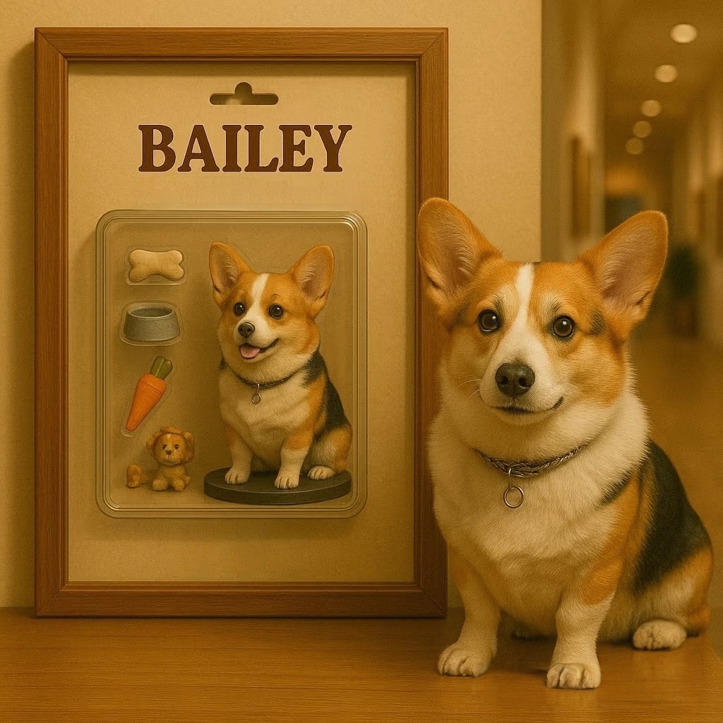 Fully Body Custom Action Figure Portraits Personalized Toy Box Art Custom Photo Frame Decorations Custom Toy Figure Gift for Pet Lovers - MyFaceUnderwearAU