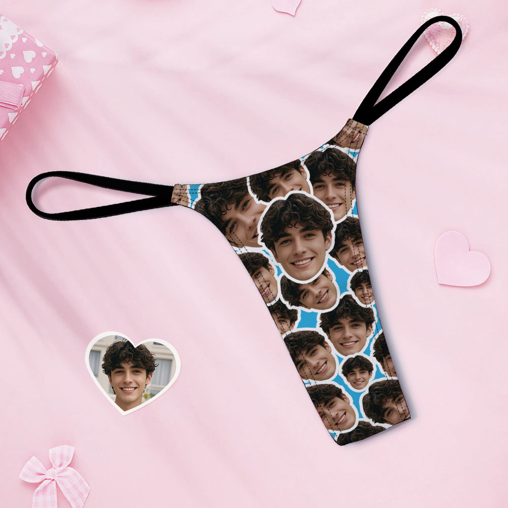 Custom Orange Thongs Face Mash Photo Panties Funny Underwear Briefs Valentine Gifts Idea - MyFaceUnderwearAU