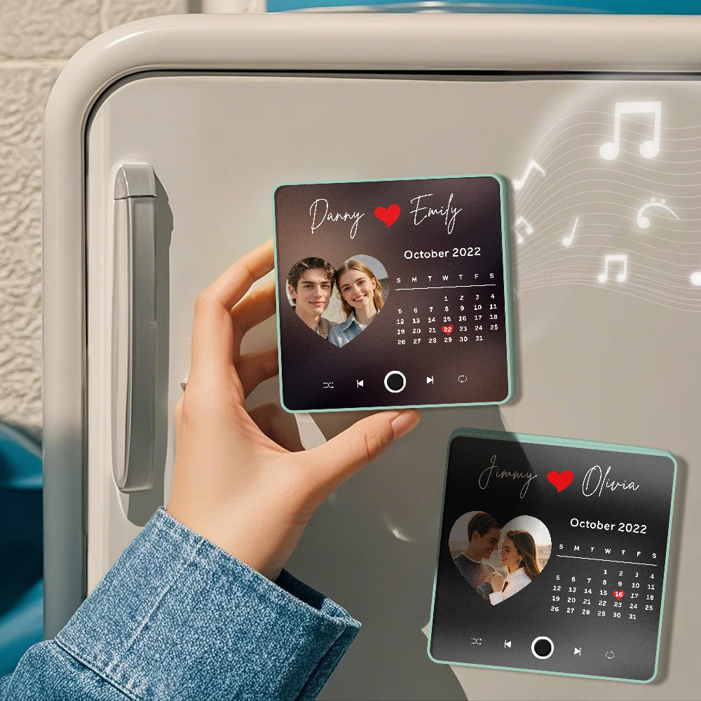 Custom Photo and Name Album Music Fridge Magnet Christmas Gifts Custom Phone Spotify Music Fridge Magnet Pro