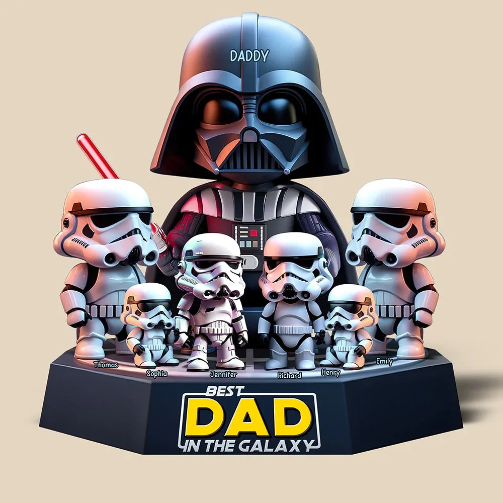 Personalized Gifts For Dad Acrylic Plaque, Best Dad In The Galaxy -