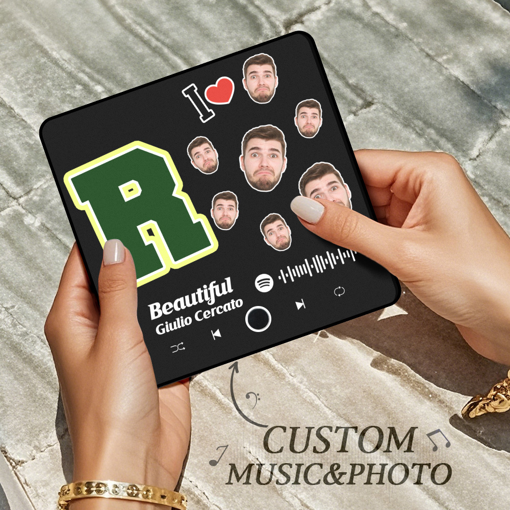 Custom Photo Album Music Fridge Magnet  Photo Music Fridge Personalized Phone Music Fridge Magnet Pro I Love