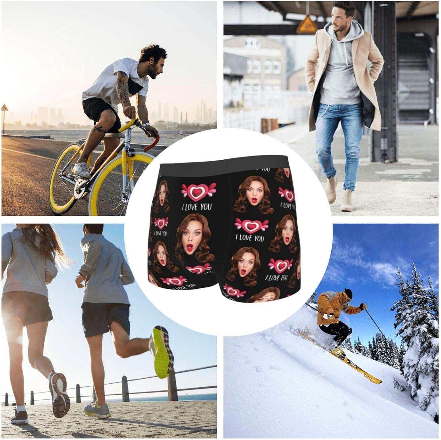 Personalized Funny Face Boxers Briefs Christmas Gifts Custom Underwear Custom Girlfriend Face Printed Photo Boxer Underwear - MyFaceUnderwearAU
