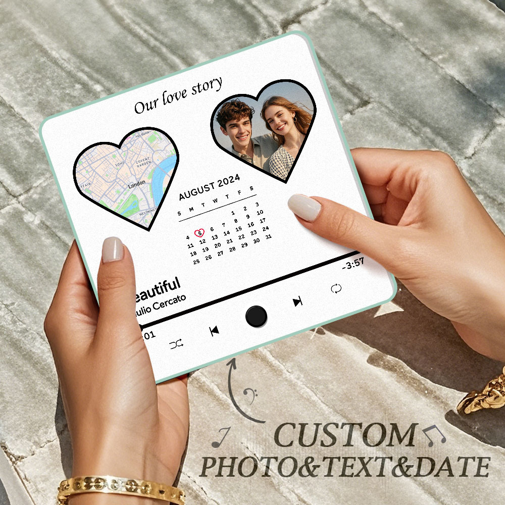Custom Photo and Name Album Music Fridge Magnet Christmas Gifts Custom Phone Spotify Music Fridge Magnet Pro