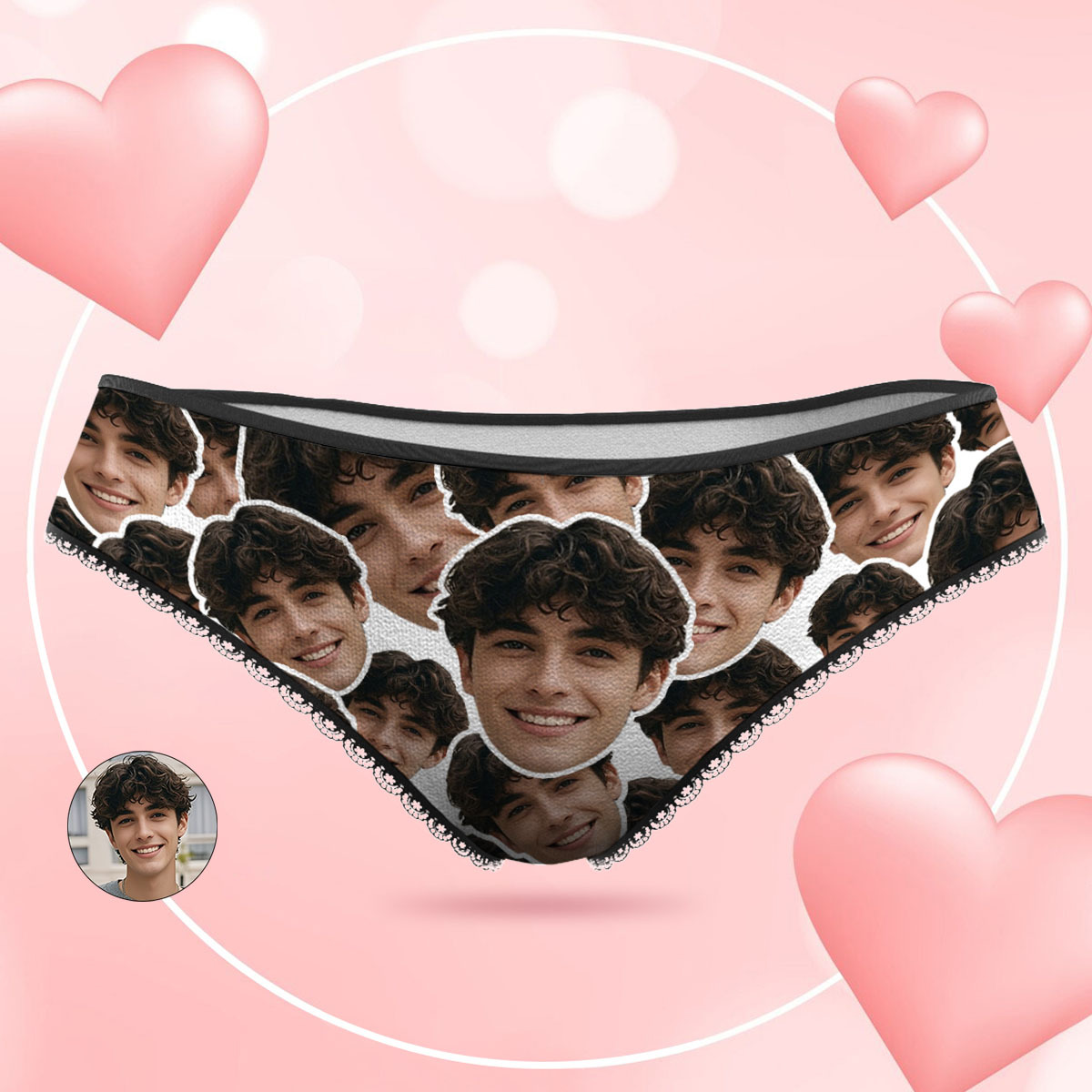 Custom Red Face Mash Photo Panties Funny Underwear Briefs Valentine Gift For Her - MyFaceUnderwearAU