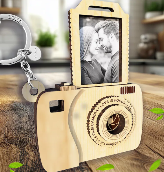 Mini Camera Photo Keychain Customizable Photo Frame Keychain