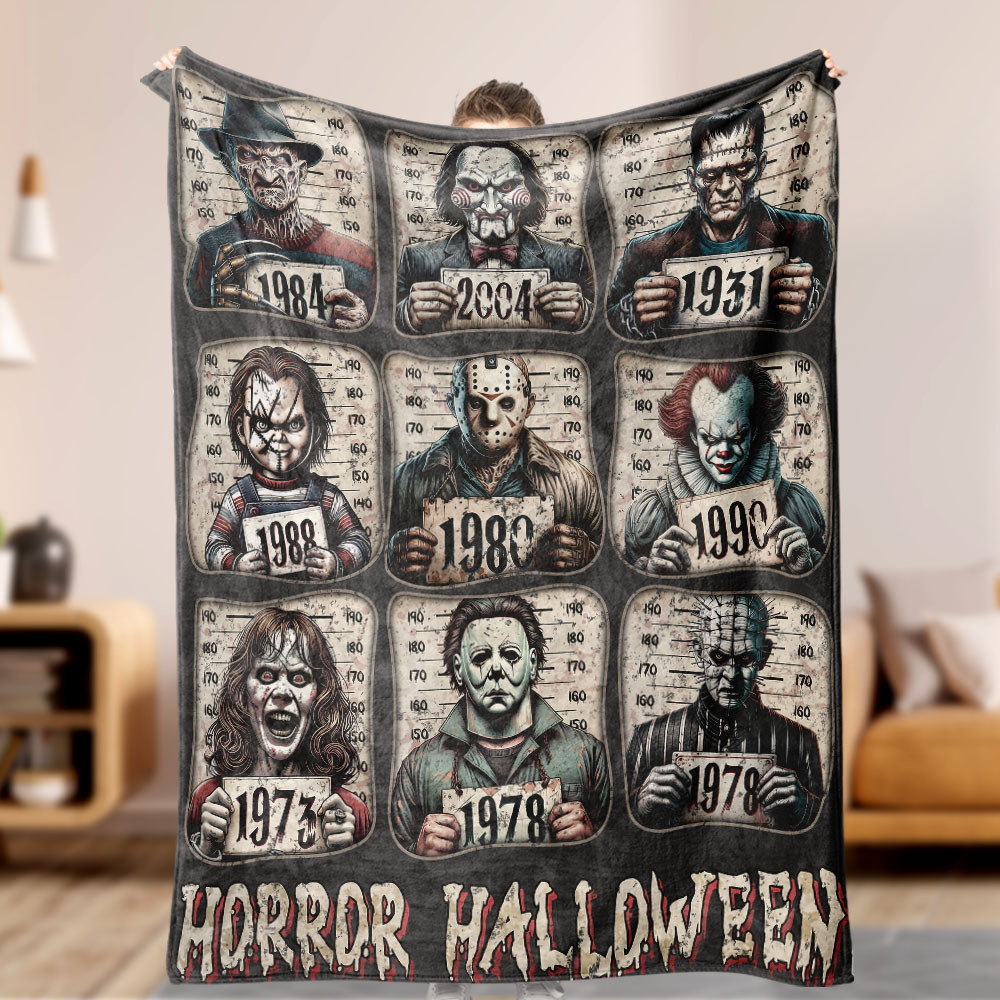 Horror Movie Character Flannel Blanket - MyFaceUnderwearAU
