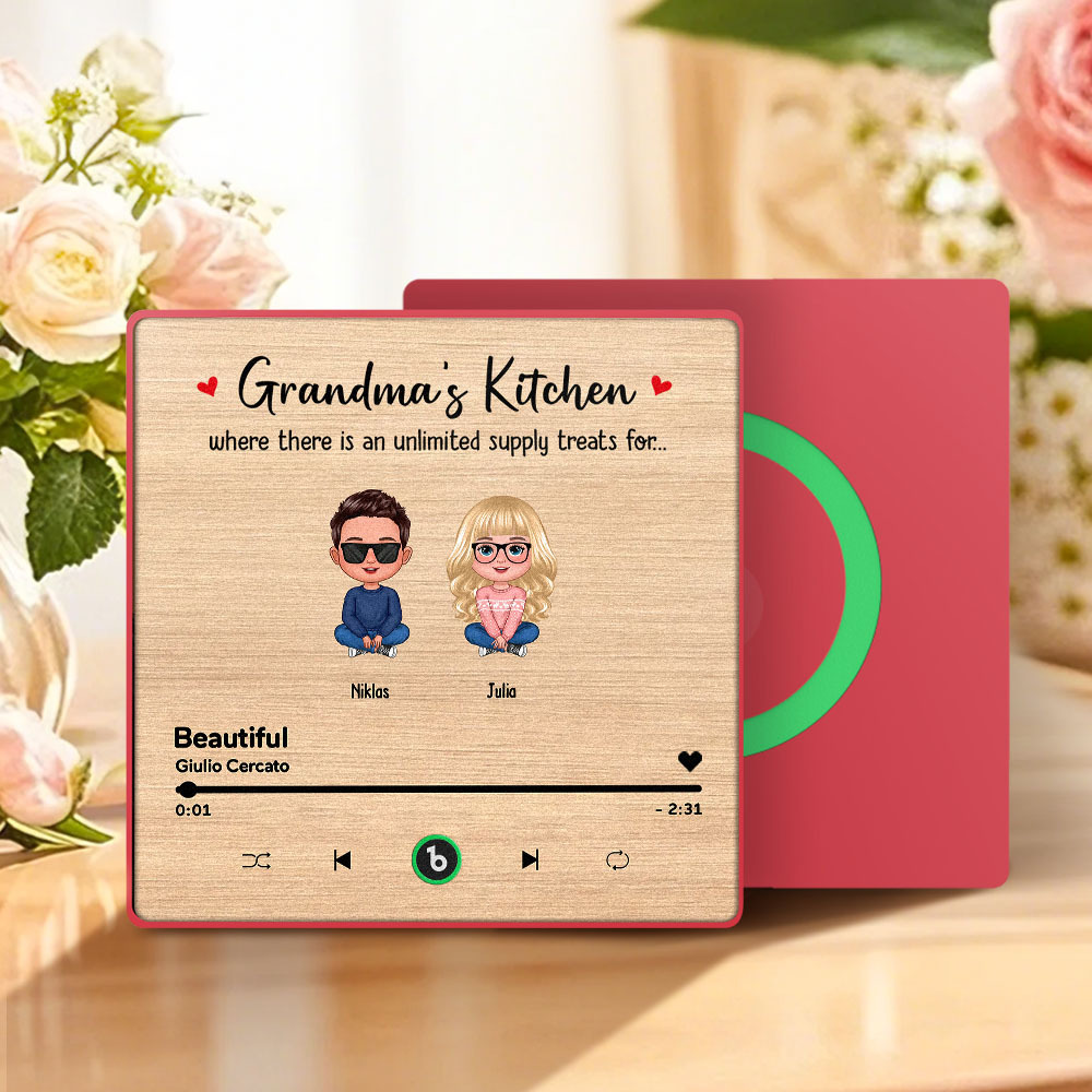 Custom Music Fridge Magnet Mother's Day Music Wall Photo Sticker That Plays Music Without Cell Phone Multiple Styles - MyFaceUnderwearAU