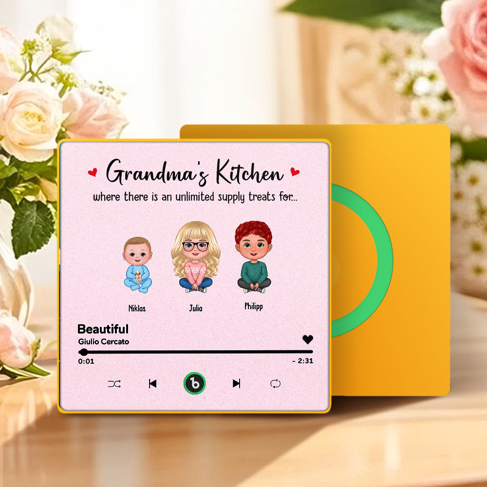 Custom Music Fridge Magnet Mother's Day Music Wall Photo Sticker That Plays Music Without Cell Phone Multiple Styles - MyFaceUnderwearAU
