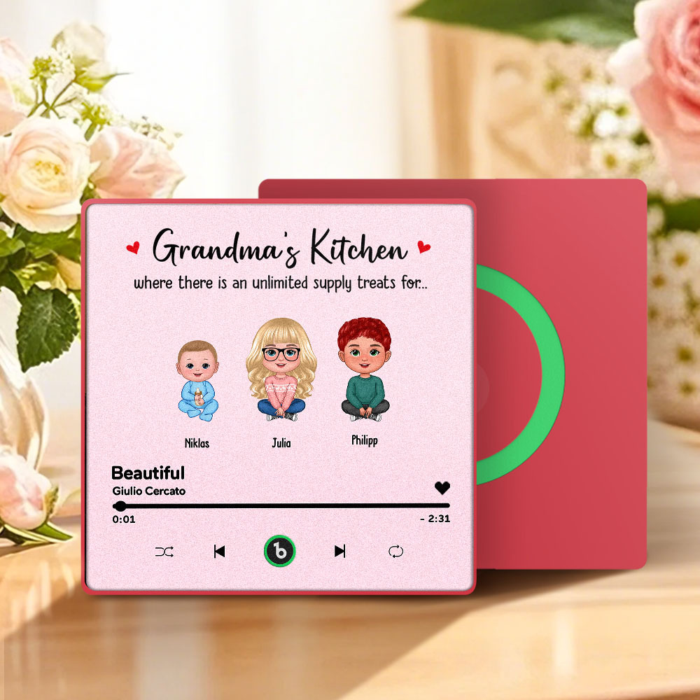 Custom Music Fridge Magnet Mother's Day Music Wall Photo Sticker That Plays Music Without Cell Phone Multiple Styles - MyFaceUnderwearAU