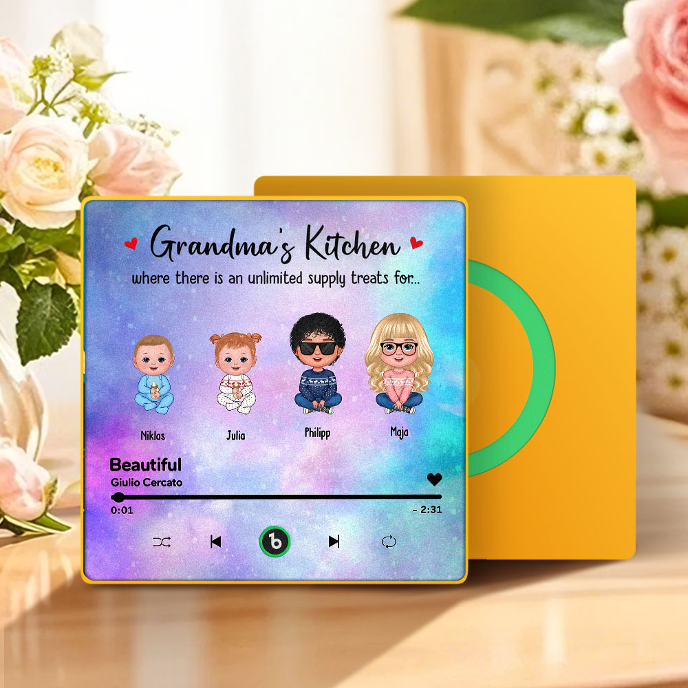 Custom Music Fridge Magnet Mother's Day Music Wall Photo Sticker That Plays Music Without Cell Phone Multiple Styles - MyFaceUnderwearAU
