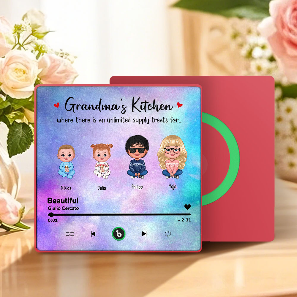 Custom Music Fridge Magnet Mother's Day Music Wall Photo Sticker That Plays Music Without Cell Phone Multiple Styles - MyFaceUnderwearAU