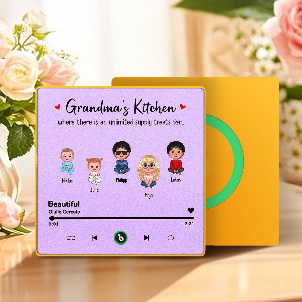 Custom Music Fridge Magnet Mother's Day Music Wall Photo Sticker That Plays Music Without Cell Phone Multiple Styles - MyFaceUnderwearAU