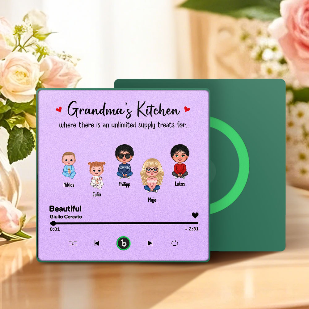 Custom Music Fridge Magnet Mother's Day Music Wall Photo Sticker That Plays Music Without Cell Phone Multiple Styles - MyFaceUnderwearAU